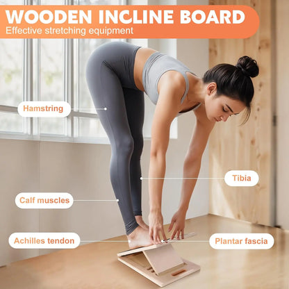 Father'S Day Gift Adjustable Non-Slip Wooden Slant Board for Calf Stretching | Physical Therapy Equipment for Plantar Fasciitis Relief